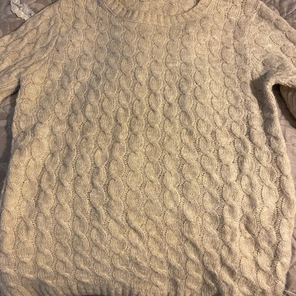 Jade & Ivory size medium knitted beige sweater $40 - Picture 2 of 4